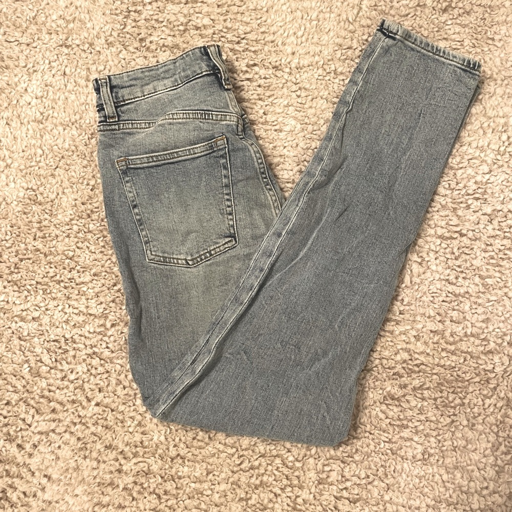 H&M Highwaisted Straight Leg Jeans